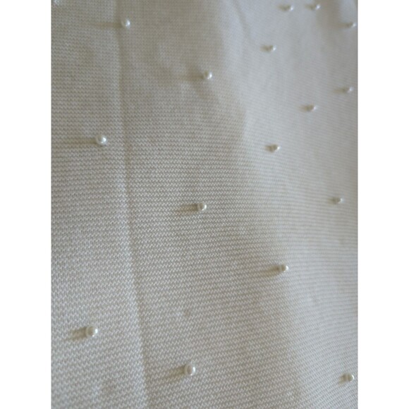 NWT J. Jill Sz XL Cream Round Neck Sweater Tunic Pearl Like Beaded Front - Picture 11 of 12